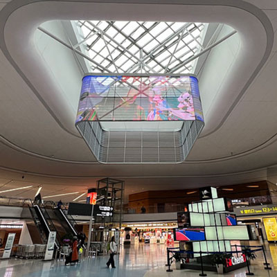 3D LED Display Applications in Airport Lobby